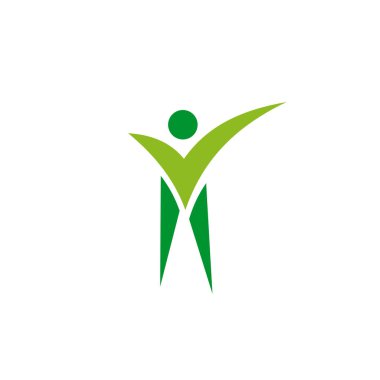 İnsan karakter simgesi logo tasarım şablonu