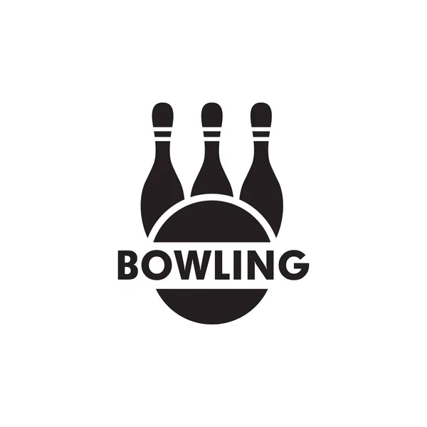 Bowling spor simgesi logo tasarım vektör şablonu — Stok Vektör