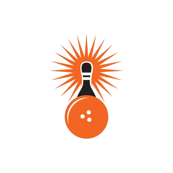 Bowling sport pictogram logo ontwerp vector template — Stockvector