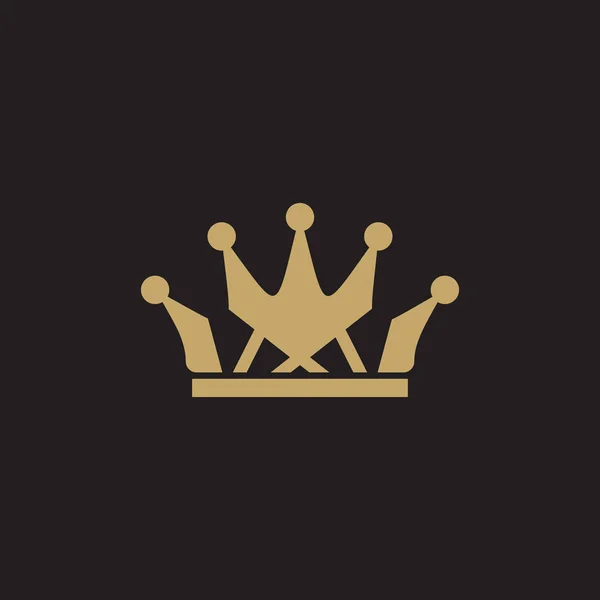 Modello vettoriale di design logo icona corona di lusso — Vettoriale Stock