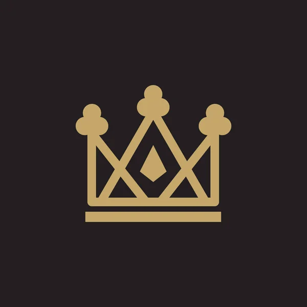 Icono de la corona de lujo logo diseño vector plantilla — Archivo Imágenes Vectoriales