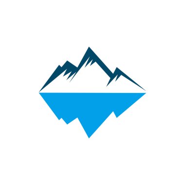 Iceberg logo tasarımı illüstrasyon vektör şablonu