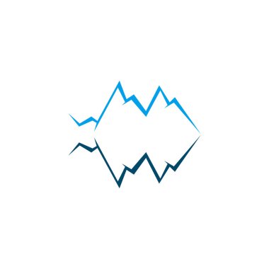 Iceberg logo tasarımı illüstrasyon vektör şablonu