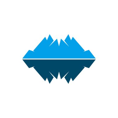 Iceberg logo tasarımı illüstrasyon vektör şablonu