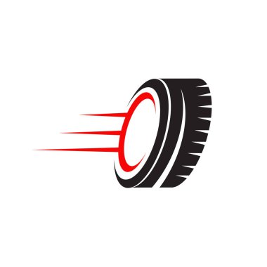 Lastik simgesi logo tasarım vektör şablonu