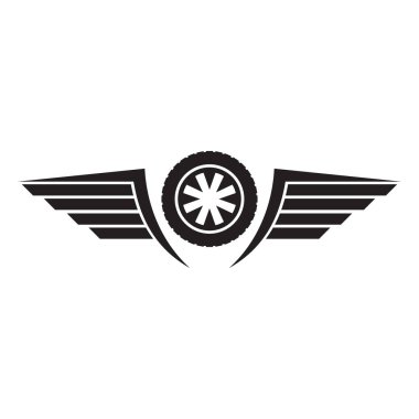 Lastik simgesi logo tasarım vektör şablonu