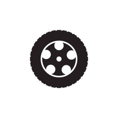 Lastik simgesi logo tasarım vektör şablonu