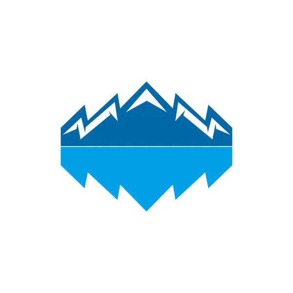 Iceberg logo ontwerp illustratie vector template — Stockvector