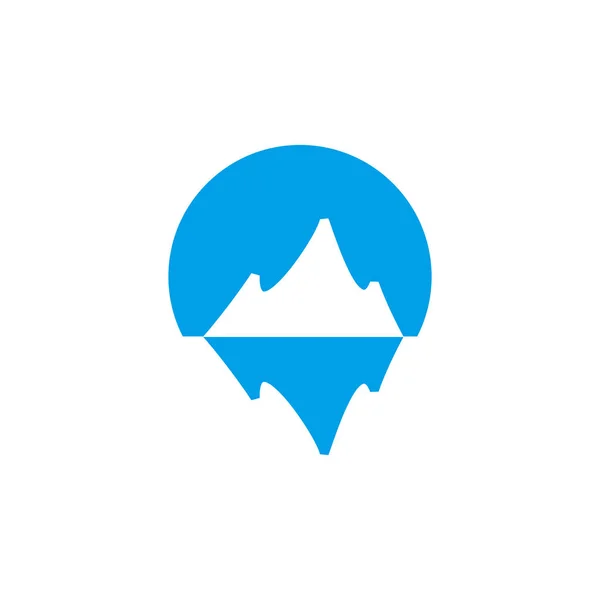 Iceberg logo ontwerp illustratie vector template — Stockvector