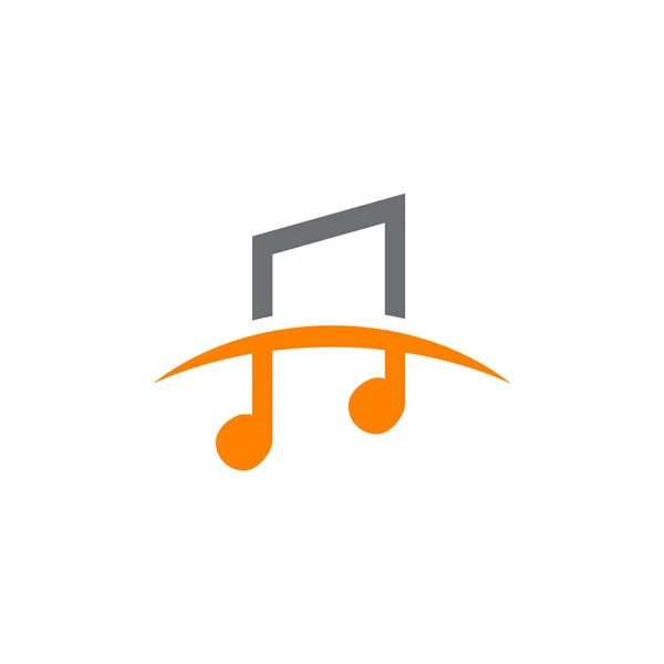 Musik not symfoni ikon logotyp design vektor mall — Stock vektor
