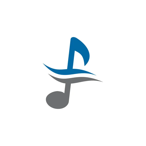 Symphonie note de musique icône logo conception vectoriel modèle — Image vectorielle