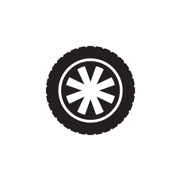Modèle vectoriel de conception de logo icône de pneu — Image vectorielle