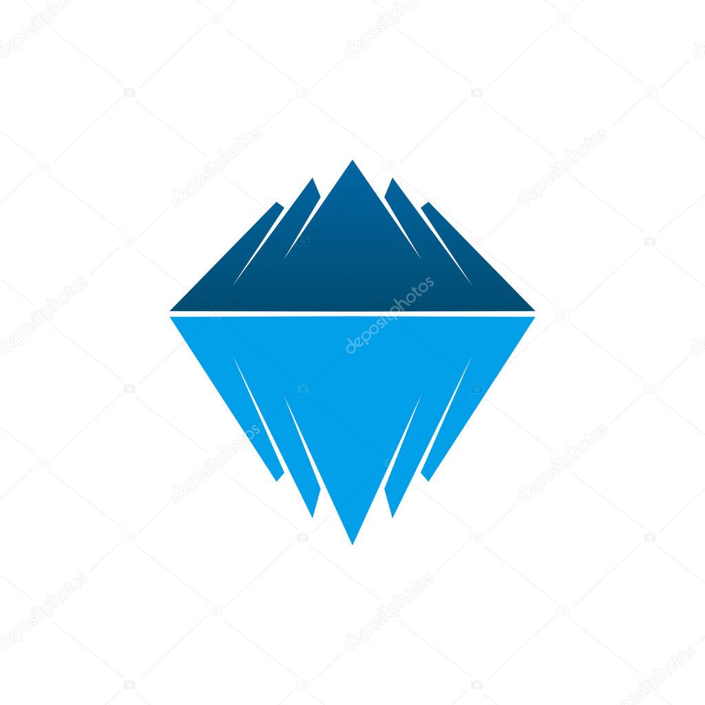 Iceberg logo design illustration vector template