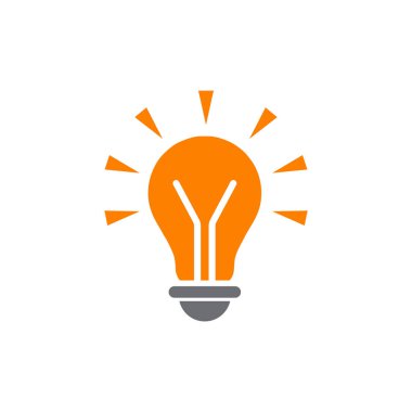 Ampul lambası logosu tasarımı ilham vektörü şablonu