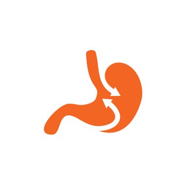 Mide simgesi logo tasarım şablonu