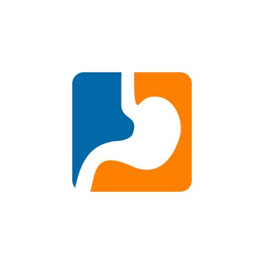 Mide simgesi logo tasarım şablonu