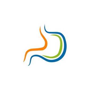 Mide simgesi logo tasarım şablonu