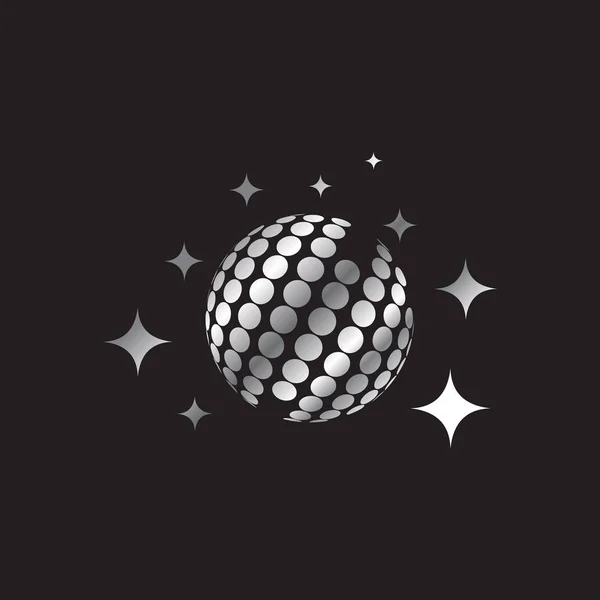 Modèle vectoriel d'illustration d'icône de boule de disco — Image vectorielle