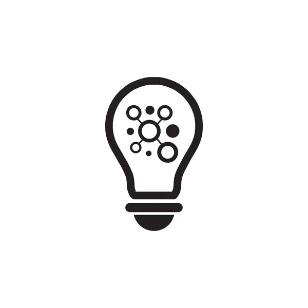 Lámpara bombilla logo diseño inspiración vector plantilla — Vector de stock