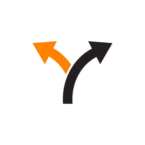 Pfeil Weg Pfad Symbol Logo Design Vektor Vorlage — Stockvektor