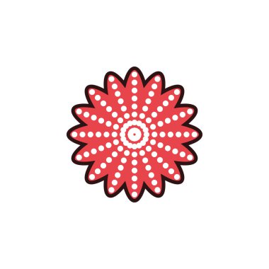 Aborjin sanat noktaları simge logosu tasarımı boyuyor