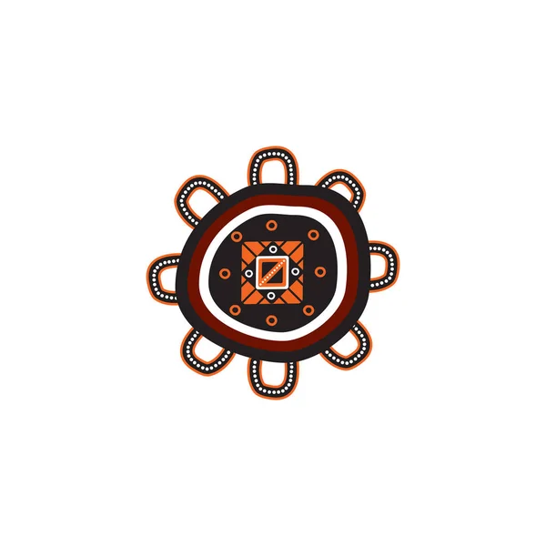 Diseño del logotipo del arte aborigen — Vector de stock