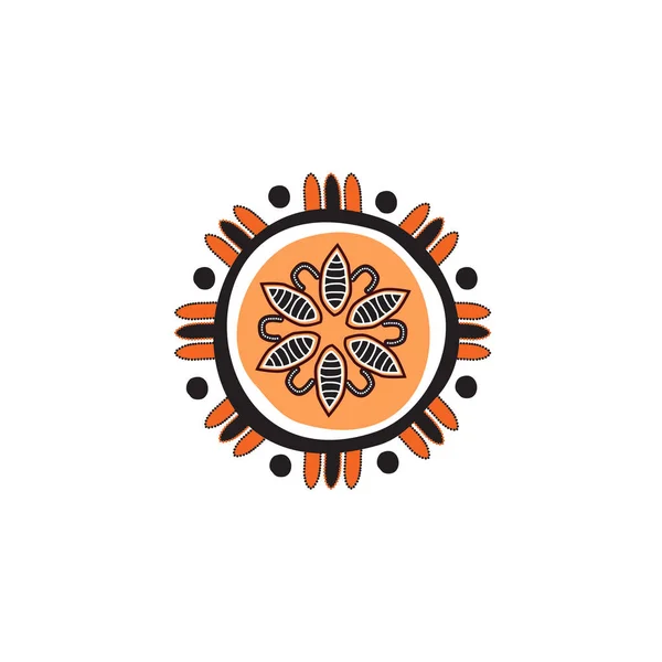 Projekt logo sztuki aborygeńskiej — Wektor stockowy