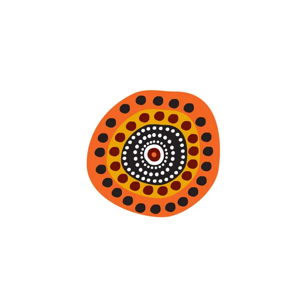 アボリジニのアートドット絵アイコンのロゴデザイン — ストックベクタ