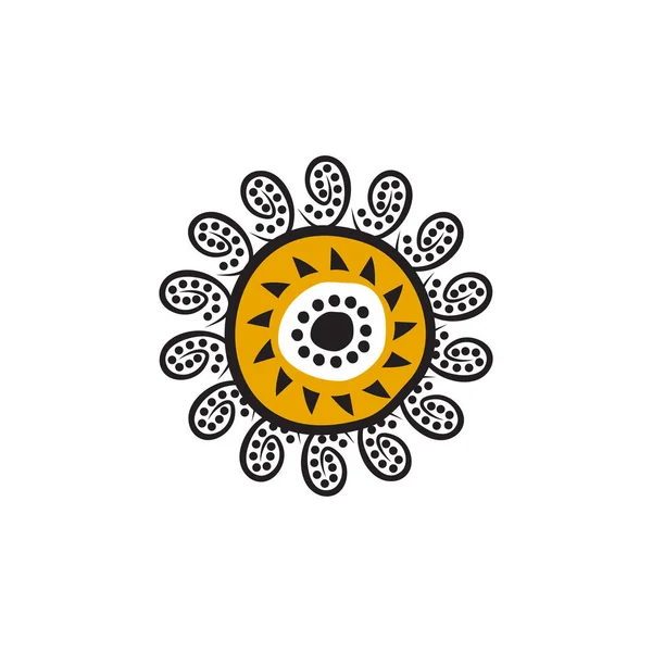 Aboriginal art dots painting icon logo design