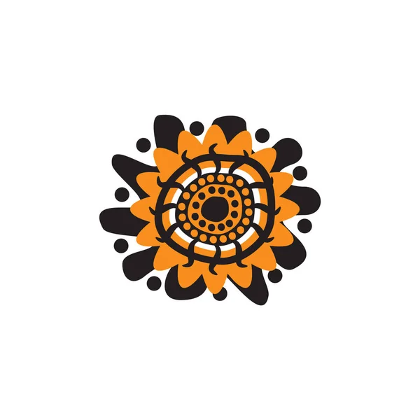 Aboriginal art dots painting icon logo design — Stockový vektor