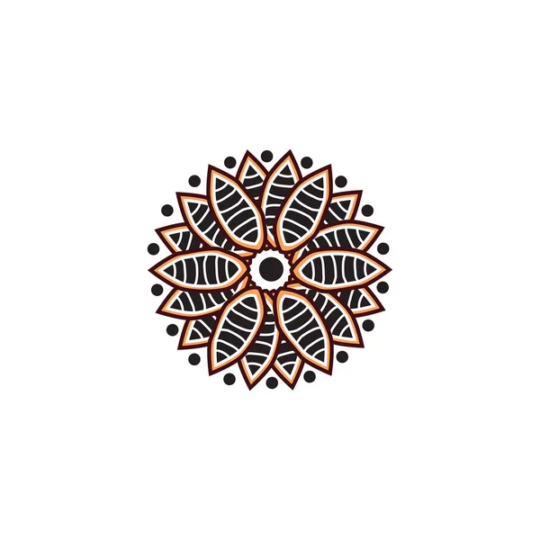 Aboriginal art dots painting icon logo design — Stock Vector