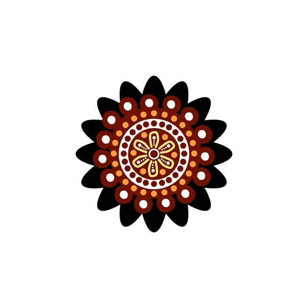 Aboriginal art dots painting icon logo design — Stockový vektor