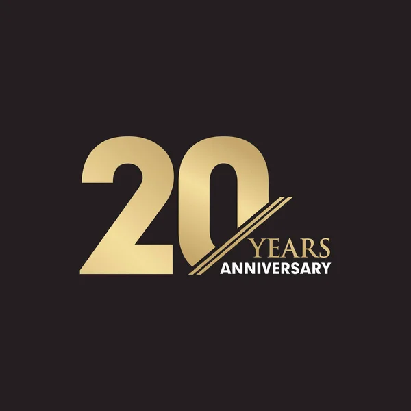 20. yıl dönümü amblem logo tasarım şablonu