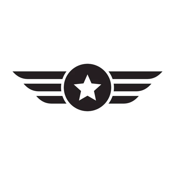 Militär Emblem Logo Design Vektor-Vorlage — Stockvektor