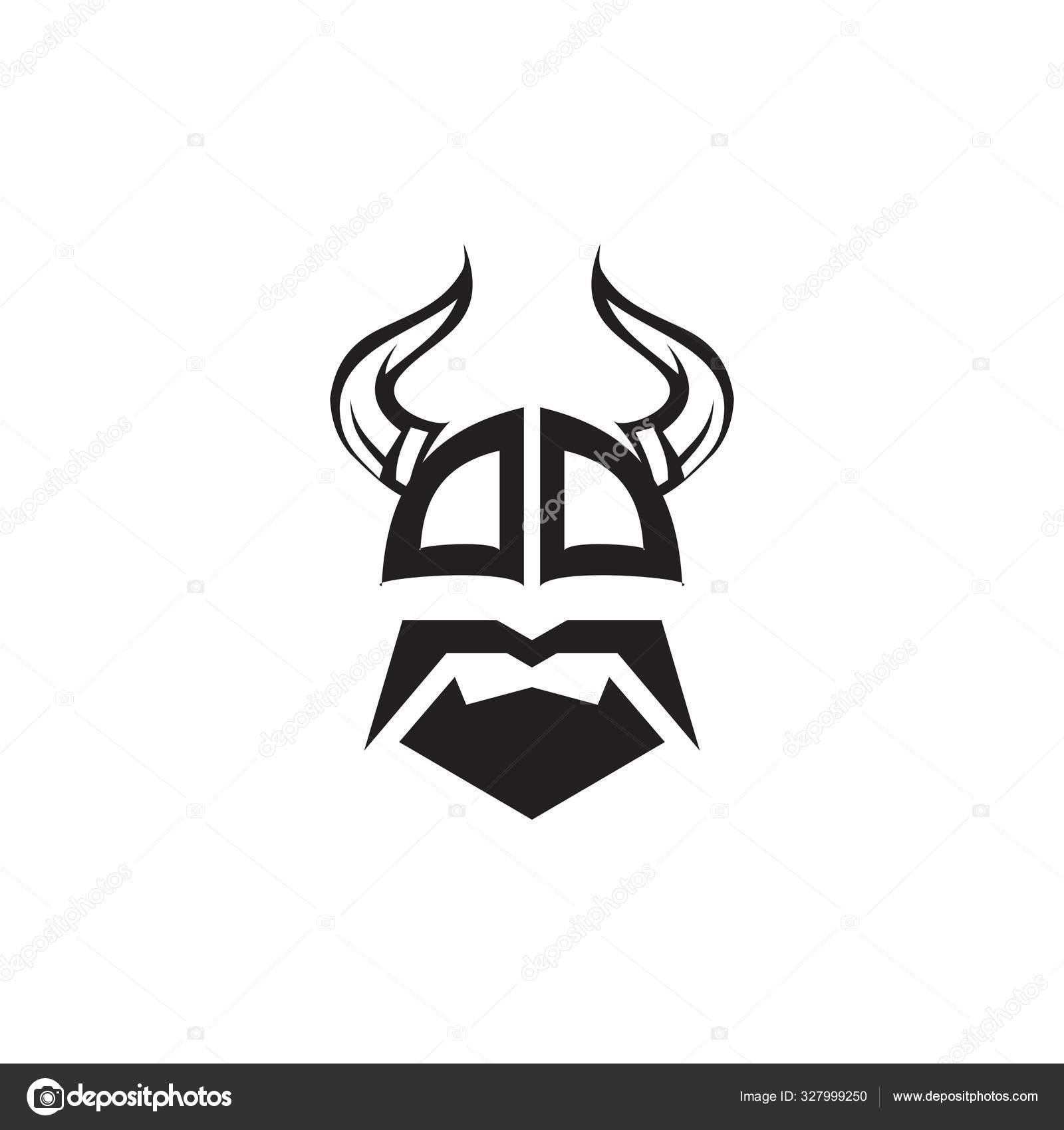 Viking hoved hjelm logo design vektor skabelon Stockvektor af  ©doublerdesign 327999250, image size:1600x1700