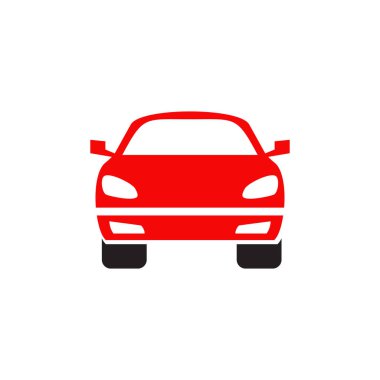 Araç otomotiv logosu tasarımı ön görünüm resimleme şablonu