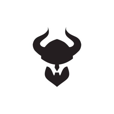 Viking başlık logo tasarım şablonu