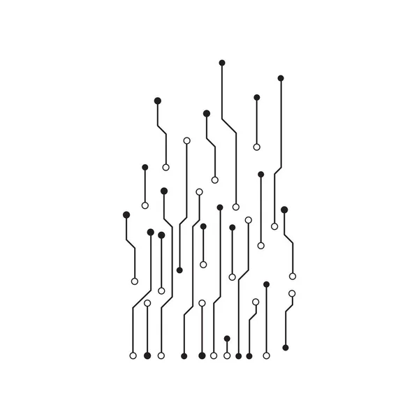 Áramkör elektronikus minta logó tervezés illusztráció sablon — Stock Vector