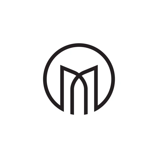 M bokstäver logotyp första idé design vektor illustration mall — Stock vektor