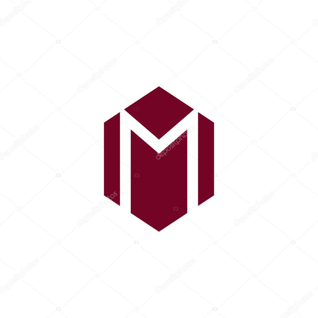 M letter logo initial idea design inspiration vector illustration template
