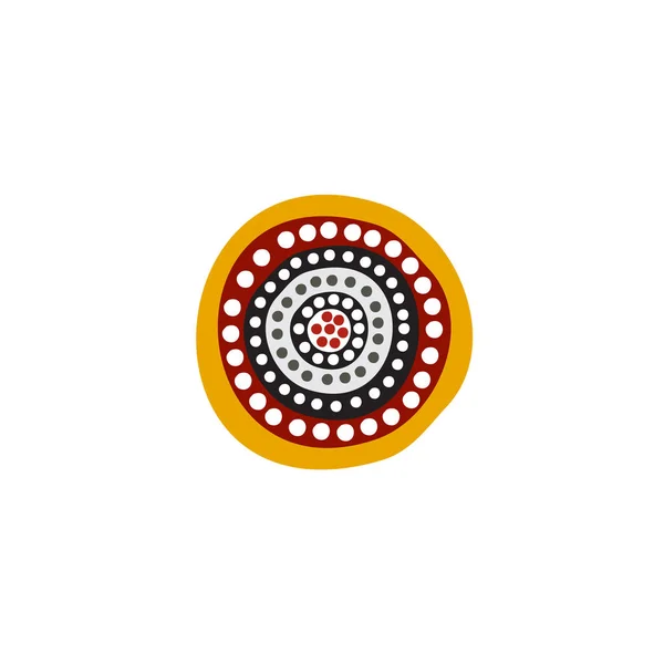 Aborígene arte pontos pintura ícone logotipo design vetor modelo —  Vetores de Stock