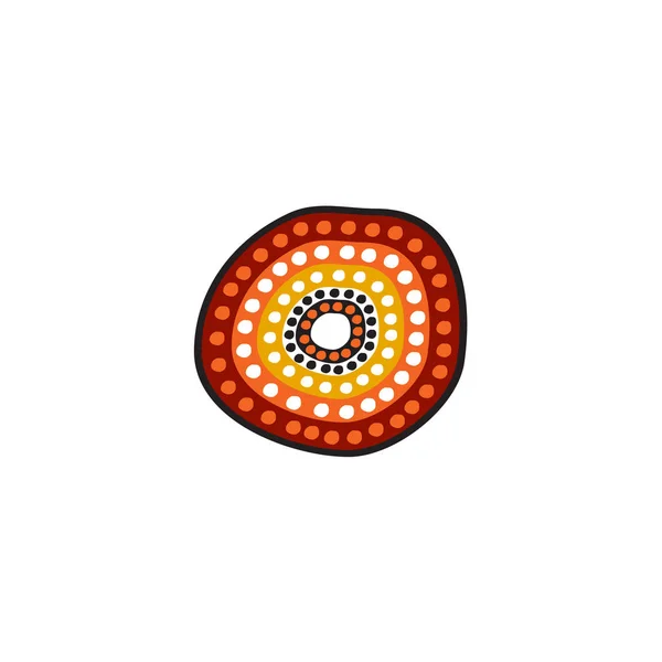 Aborígene arte pontos pintura ícone logotipo design vetor modelo — Vetor de Stock
