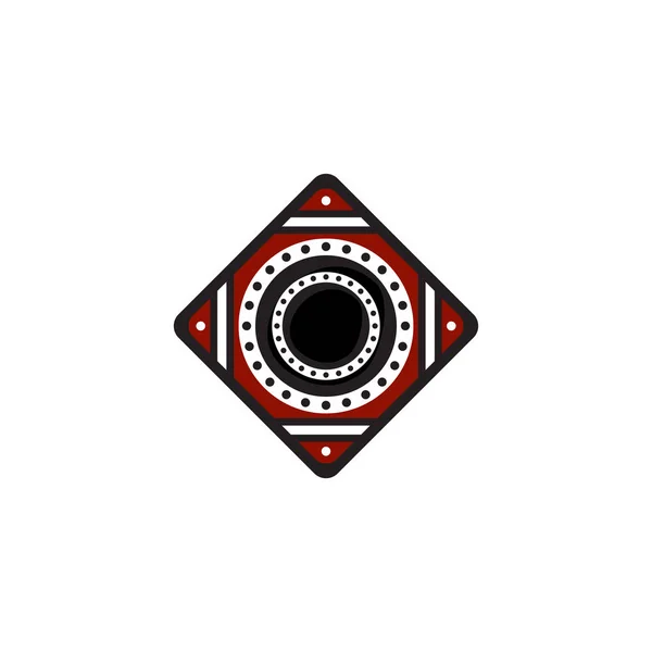 Ilustración de diseño de logotipo de icono de pintura de puntos de arte aborigen — Vector de stock