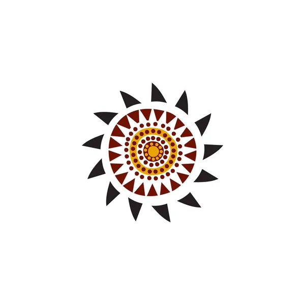 土著艺术点绘画图标标志设计说明 — 图库矢量图片