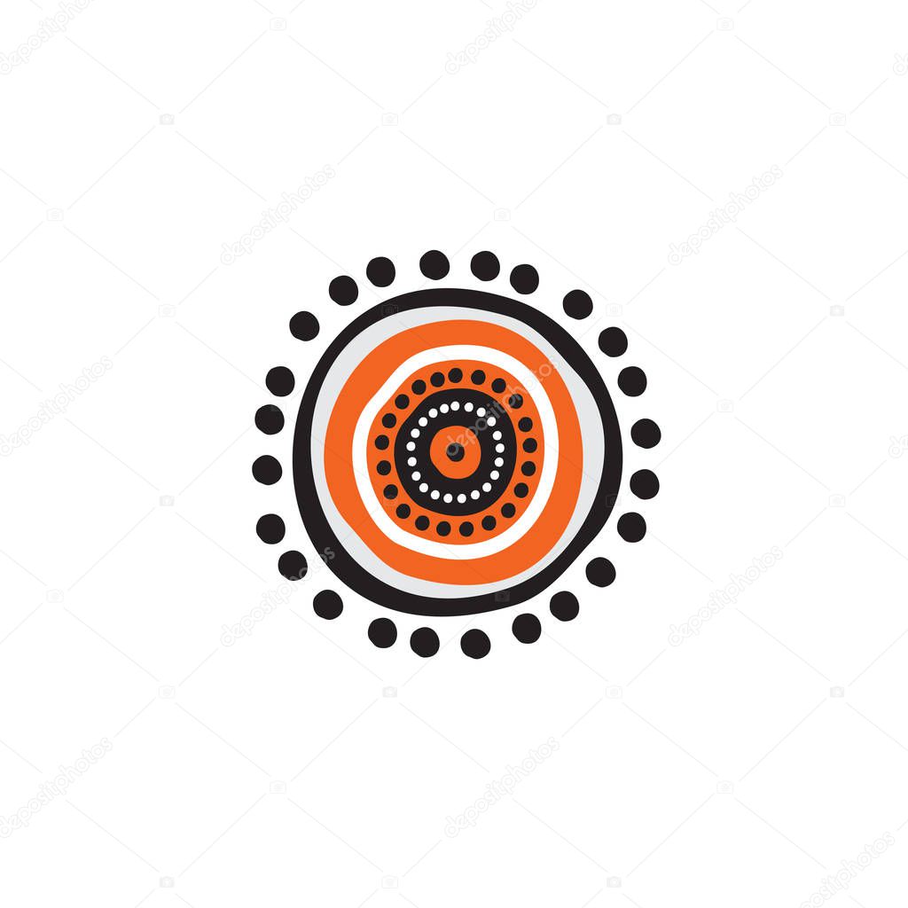 Aboriginal art icon design vector template