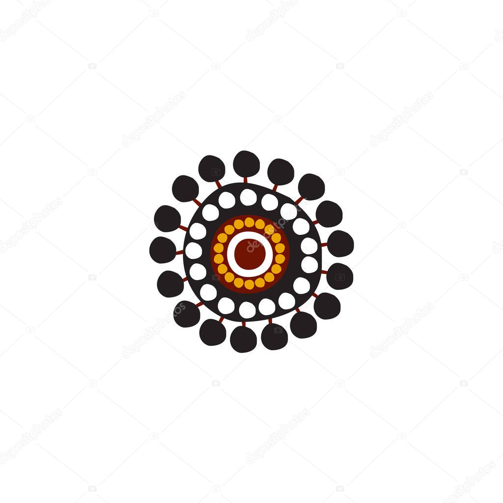 Aboriginal art icon design vector template