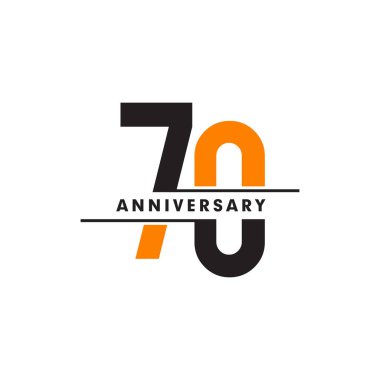 70. yıldönümü amblemi logo tasarımı illüstratı kutlaması
