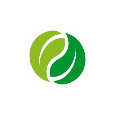 Yin yang çember simgesi logo tasarımı vektör illüstrasyon şablonu