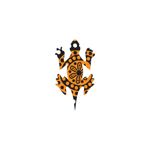 Logo lézard avec style aborigène — Image vectorielle