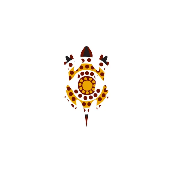 アボリジニスタイルのトカゲのロゴデザイン — ストックベクタ